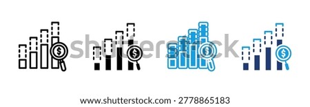 Sales Forecast icon multiple style collection