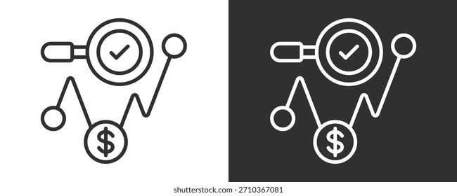 Conjunto De Iconos De Pronóstico De Ventas Colección De Vector Aislada En Blanco Y Negro