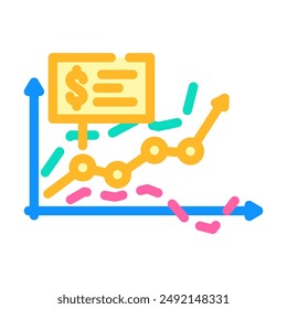 sales forecasting business process color icon vector. sales forecasting business process sign. isolated symbol illustration