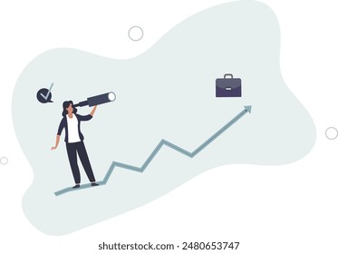 Sales forecasting and financial company profit prediction.Business development calculation and performance statistic measurement.flat illustration.