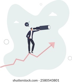 Sales forecasting and financial company profit prediction.Business development calculation and performance statistic measurement.flat characters.