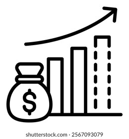 Sales Forecasting Icon Element For Design