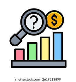 Sales Forecasting Icon Element for Design