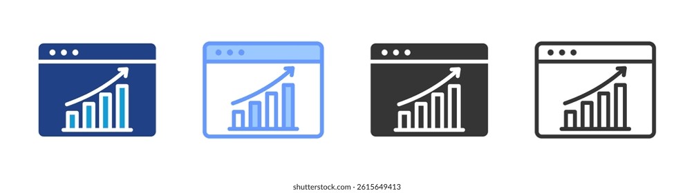 Sales Forecasting icon set multiple style collection