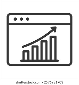 Sales Forecasting Outline Icon Vector Illustration
