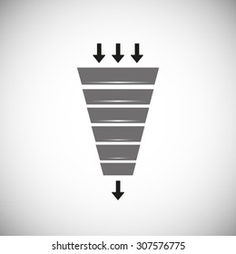 Sales funnel icon.