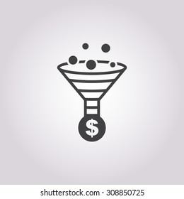 Sales Funnel Icon. 