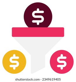 Sales Funnel icon can be used for app, web, etc