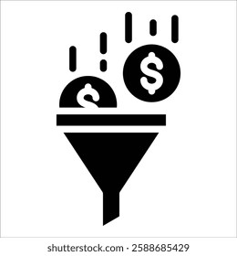Sales Funnel Icon Element For Design