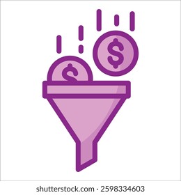 Sales Funnel Icon Element For Design