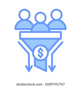 Sales Funnel Icon Element for Design