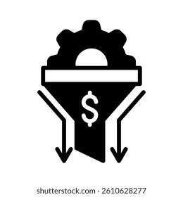 Sales Funnel Icon Element for Design