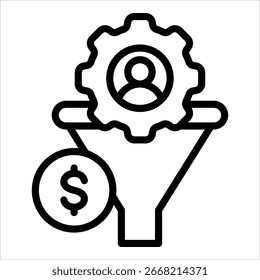 Elemento de icono de embudo de ventas para diseño