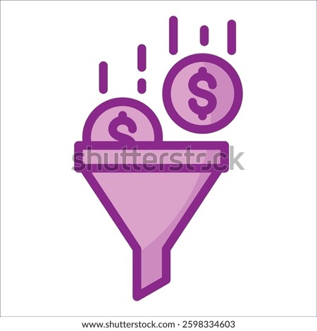 Sales Funnel Icon Element For Design