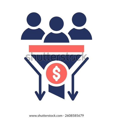 Sales Funnel Icon Element for Design