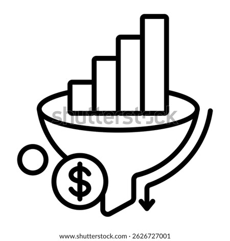 Sales Funnel Icon Element For Design
