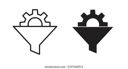Icono de embudo de ventas. Colección de estilo plano y de trazo. símbolo simple