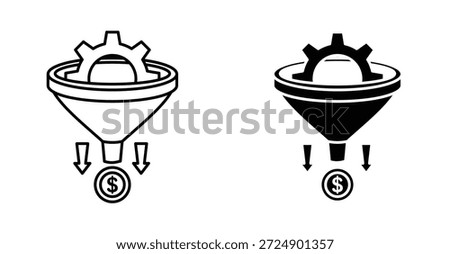 Sales funnel icon graphic design. Vector icon illustrations