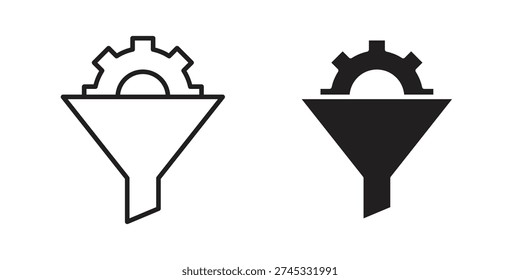 Sales funnel icon set. Linear style. Vector icons