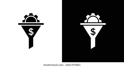 Sales funnel icon symbol. Simple, flat design for web and mobile app