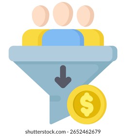 Sales Funnel icon symbol. Vector illustration