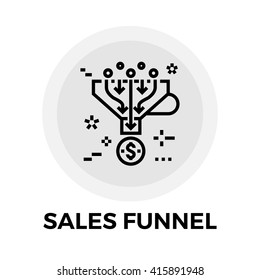 Sales Funnel icon vector. Flat icon isolated on the white background. Editable EPS file. Vector illustration.