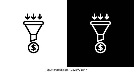 Sales funnel icon vector, illustration logo template in trendy style
