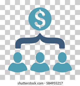 Sales Funnel icon. Vector illustration style is flat iconic bicolor symbol, cyan and blue colors, transparent background. Designed for web and software interfaces.