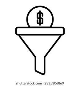 plantilla de diseño de logotipo de icono de embudo de ventas