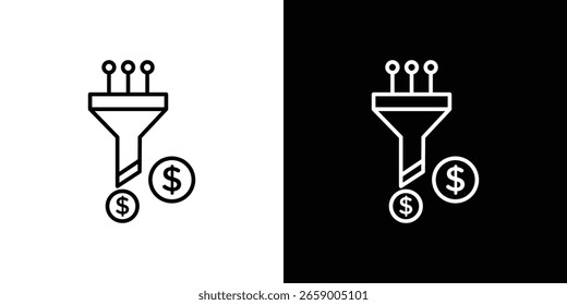 Icono de embudo de ventas en Vector. Logotipo