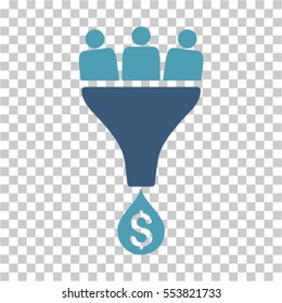 Sales Funnel icon. Vector pictograph style is a flat symbol, color, chess transparent background. Designed for software and web interface toolbars and menus.