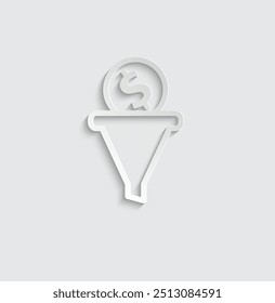 sales funnel icon vector sign