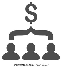 Sales Funnel icon. Vector style is flat iconic symbol with rounded angles, gray color, white background.