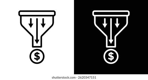 Verkaufstrichter-Icon-Vektor für Web- und Mobile-App. Symbol einzeln.