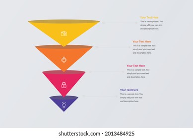 Sales funnel leads marketing and conversion vector image 4