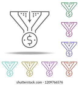sales funnel line icon. Elements of SEO & WEB OPTIMIZATION in multi color style icons. Simple icon for websites, web design, mobile app, info graphics