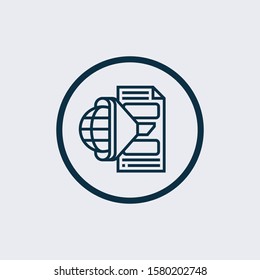 Sales funnel line icon vector