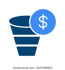 Sales Funnel Vector for Business Conversion Automation. Lead generation system illustration, customer journey design, marketing growth concept.