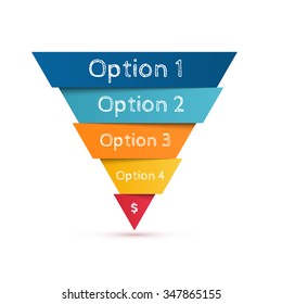 Sales Funnel. Vector Business Infographic.