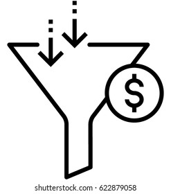 Sales Funnel Vector Icon