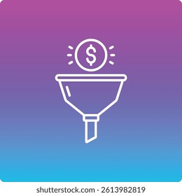 Sales Funnel vector icon. Can be used for printing, mobile and web applications.