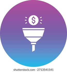 Icono de Vector de embudo de ventas. Se puede utilizar para aplicaciones de impresión, móviles y de Web.