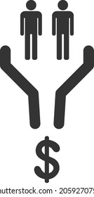 Sales Funnel vector icon. A flat illustration design of Sales Funnel icon on a white background.
