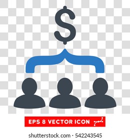 Sales Funnel vector icon. Image style is a flat smooth blue icon symbol.