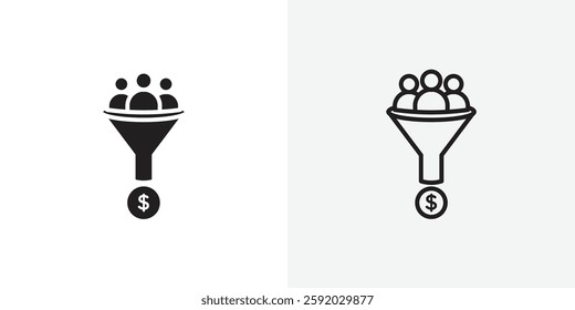Sales Funnel vectors icons pack for apps and Ui Ux desigs