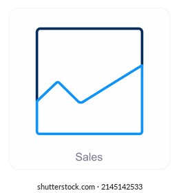 Sales And Graph Icon Concept