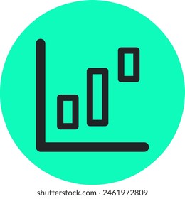 sales graph icon,business improvement chart line symbol.stock illustration