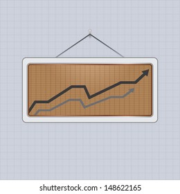 A sales graph indicating  business is good. vector