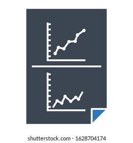 Sales Growth Comparison with same Time span vector icon design, Businesss Development Analysis Concept, Paraller Growth Decline Charts on white background