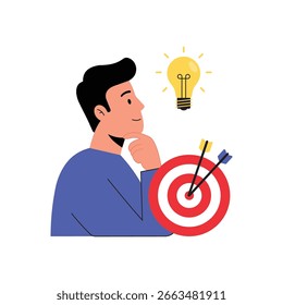 Crescimento de Vendas Ilustração de vetor plana.